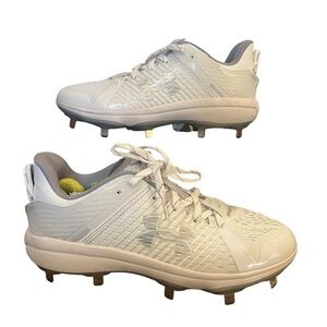 Men’s Under‎ Armour Yard Low MT Baseball Metal Cleats White Size 7